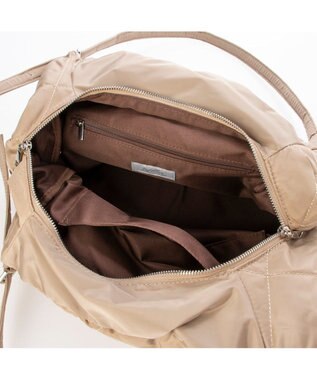 UNBILLION カシュカシュ cachecache / ナイロンキルティング2本手ホーボーバッグ ブラウン