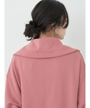 earth music&ecology Ｌｅｅ×ｅ．ｍ．ａ．ｅ．　ハーフジップ刺繍スウェット Pink