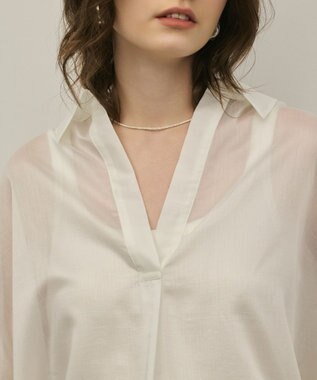 GRACE CONTINENTAL シアースキッパートップ ホワイト