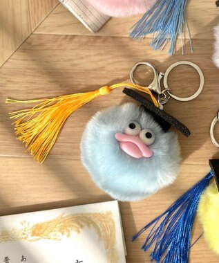 WEGO 卒業おめおめモンスターぬいぐるみキーホルダー サックス