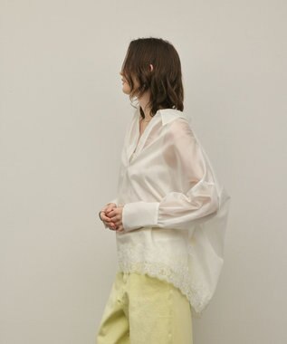 GRACE CONTINENTAL シアースキッパートップ ホワイト