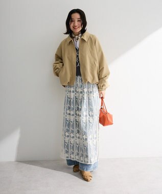 Green Parks 衿付きバルーンブルゾン Beige