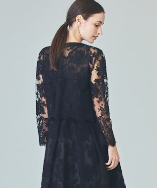 GRACE CONTINENTAL リバーレースジャケット ブラック