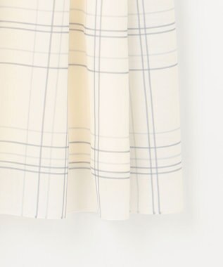 自由区 S 【SHIHOさん着用・洗える】エアリーウィンドウペンチェックプリント スカート エクリュ×グレー