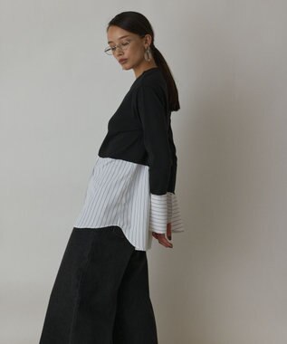 GRACE CONTINENTAL レイヤードカットトップ ブラック