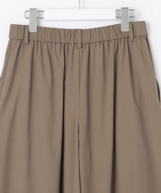 自由区 【XSサイズ～/洗える】ストレッチタイプライター ワイドパンツ ブラウン系