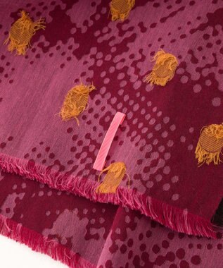 POLS コットン・キュプラ MIXTURE　フサスカーフ レッド