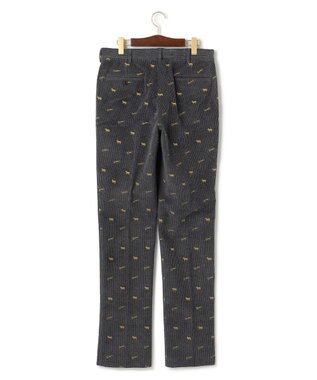 J.PRESS MEN エンブロイダリーストレッチコーデュロイパンツ グレー系