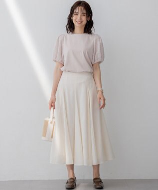 組曲 華感コンビネーションスリーブ カットソー スモーキーピンク系