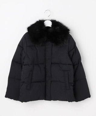 ファーカラー付き・ダウン見え中綿 ジャケット