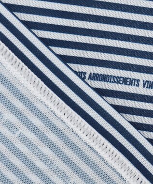 23区GOLF 【MEN】【吸水速乾・UVケア】ボーダー柄 インナーカットソー ネイビー系1