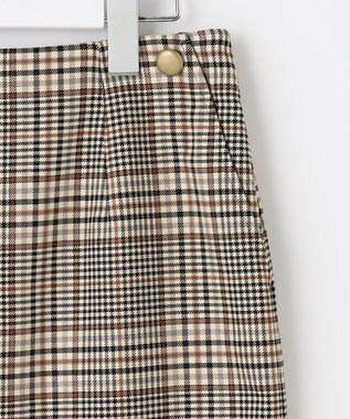 J.PRESS LADIES 【洗える】PL/Visストレッチチェック スカート ベージュ系3