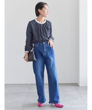 Te chichi スクエアチャームフロントタックブラウス ネイビー