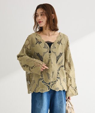 Green Parks レースカーディガン