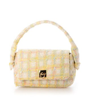 UNBILLION カシュカシュ cachecache / ツイード2wayハンドルフラップショルダー アイボリー