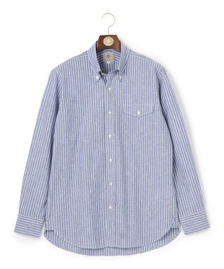 J.PRESS MEN 【WEB・一部店舗限定】リネンコットンストライプ シャツ/B.D