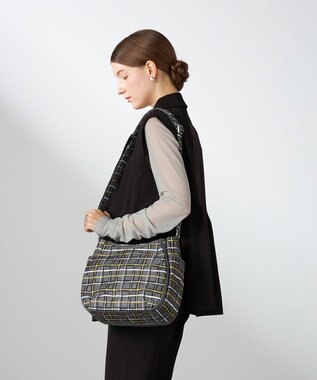 Y'SACCS ドローイングチェックショルダーバッグ