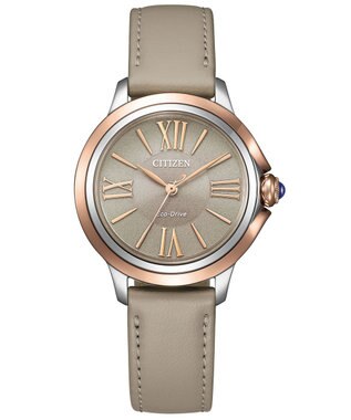 CITIZEN 【上品さと高級感のあるサステナブルウオッチ】電池交換不要 光発電エコ・ドライブ ROUND Collection ピンクゴールド