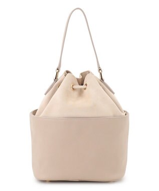 23区 スエード コンビ ドロスト バッグ ベージュ系