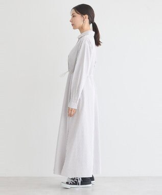 earth music&ecology ドロストシャツワンピース Stripe