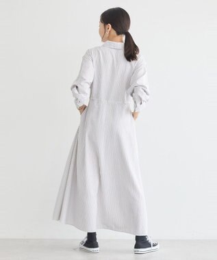 earth music&ecology ドロストシャツワンピース Stripe