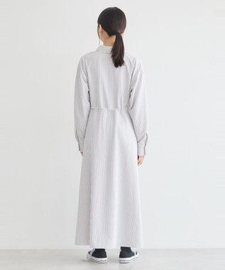 earth music&ecology ドロストシャツワンピース Stripe