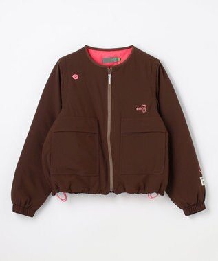 PW CIRCULUS 【撥水加工 / ストレッチ】【WOMEN】デタッチャブルキルティング中綿ブルゾン ゴルフウェア レディース ダークブラウン系