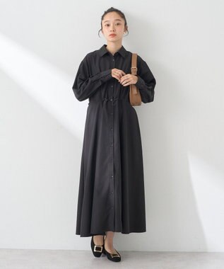 earth music&ecology ドロストシャツワンピース Black