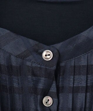 J.PRESS LADIES L シアーチェック カットソー ダルブルー系