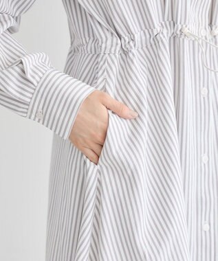 earth music&ecology ドロストシャツワンピース Stripe