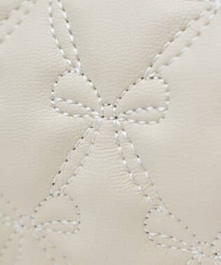 Maison de FLEUR リボンキルティングロングポーチ Black