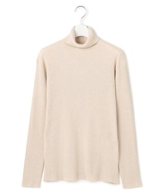 J.PRESS YORK STREET 【WOMEN】ANTI PILLING WOOL リブタートルニット アイボリー系