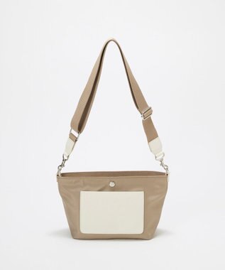 TOPKAPI 【Breath TOPKAPI sis】【WEB限定】ナイロン レザーポケット ミニ ショルダーバッグ 軽量 / CALM カーム　 ベージュ