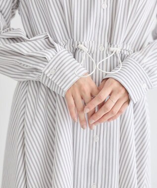 earth music&ecology ドロストシャツワンピース Stripe