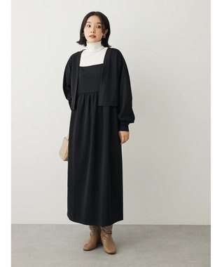Green Parks ＳＥＴ２点　カーディガン＋ワンピース Black