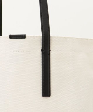 ICB ポーチ付き キャンバストート バッグ アイボリー系