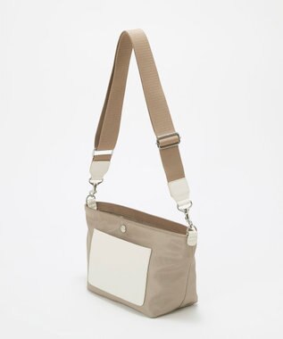 TOPKAPI 【Breath TOPKAPI sis】【WEB限定】ナイロン レザーポケット ミニ ショルダーバッグ 軽量 / CALM カーム　 ベージュ