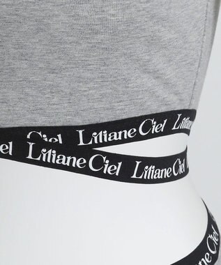 WEGO 【ハーフトップ＆ショーツセット】Liliane　Ciel　クロスロゴ グレー