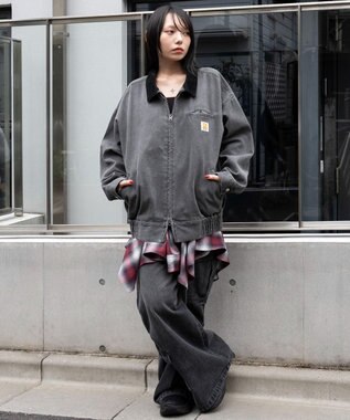 WEGO ワーカーズWジップブルゾン ブラック中濃色