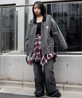 WEGO ワーカーズWジップブルゾン ブラック中濃色