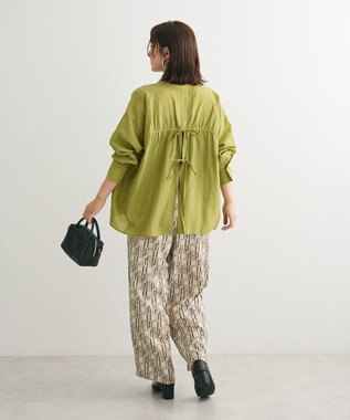 Green Parks バックシャンバンドカラーシャツ Green