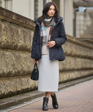 J.PRESS LADIES カシミヤチェック マフラー グレー系3