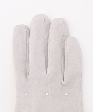 ANY SIS シャインストーン グローブ ライトグレー