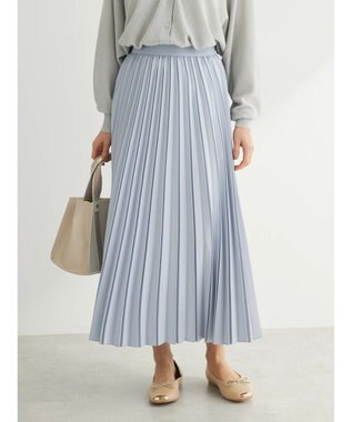 Green Parks プリーツスカート Blue Gray
