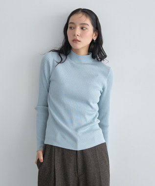 YECCA VECCA ラメ混ハイネックリブニット