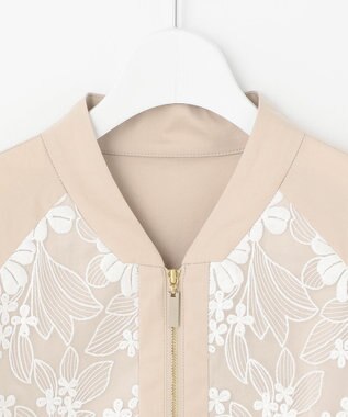 自由区 エンブロイダリー ブルゾン ベージュ系