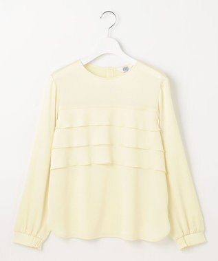 J.PRESS LADIES 【洗える】ヴィンテージWAVE ブラウス イエロー系