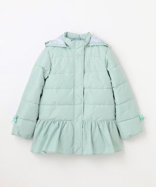 ANY KIDS 【洗濯機OK】中綿リボンコート ミント