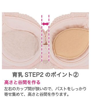 BRADELIS New York 【BRADELIS New York/ 育乳ブラ・STEP2 寄せる】ベルステップ2ブラ24A2 補正ブラ 谷間を作るブラジャー CA124309 ピンク