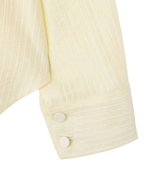 CRAFT STANDARD BOUTIQUE 【2点SET】スカーフ付きシアーストライプシャツ Stripe Yellow
